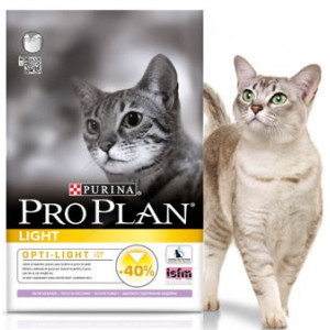 PRO PLAN "Light" с комплексом OPTI LIGHT сухой 1,5 кг для кошек с избыточным весом и склонных к полноте Индейка