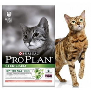 PRO PLAN "Sterilised" с комплексом OPTIRENAL сухой 400 гр для кастрированных котов и стерилизованных кошек Лосось