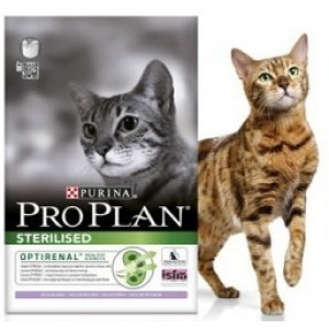 PRO PLAN "Sterilised" с комплексом OPTIRENAL сухой 400 гр для кастрированных котов и стерилизованных кошек Индейка