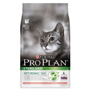 PRO PLAN "Sterilised" с комплексом OPTIRENAL сухой 1,5 кг для кастрированных котов и стерилизованных кошек Лосось