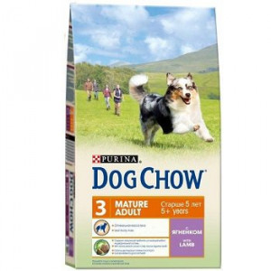 DOG CHOW "Mature Adult" сухой 2,5 кг для взрослых собак старше 5 лет Ягненок