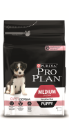 PRO PLAN "Puppy Medium Sensitive Skin" с комплексом OPTIDERMA сухой 12 кг для щенков средних пород Лосось