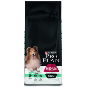 PRO PLAN "Adult Medium Sensitive Digestion" с комплексом OPTIDIGEST сухой 14 кг для собак cредних пород Ягненок