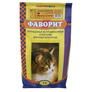 Фаворит сухой 13 кг для кошек мясное ассорти Фаворит сухой 13 кг для кошек мясное ассорти