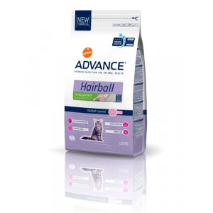ADVANCE Cat Adult HAIRBALL сухой корм 1,5 кг для взрослых кошек выведения шерсти