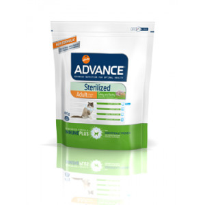 ADVANCE Cat STERILIZED TURKEY 400 г для стерилизованных кошек и кастрированных котов с индейкой ADVANCE Cat STERILIZED TURKEY 400 г для стерилизованных кошек и кастрированных котов с индейкой