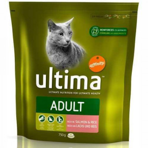 Ultima Adult Salmon&Rice сухой корм для кошек лосось с рисом 6/350г Ultima Adult Salmon&Rice сухой корм для кошек лосось с рисом 6/350г