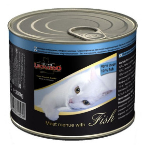 LEONARDO АКЦИЯ-20% консервы 200 г для кошек мясо с рыбой