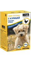 BOZITA MINI Tetra Pak консервы 190 г мясные кусочки в желе с курицей для щенков и взрослых собак