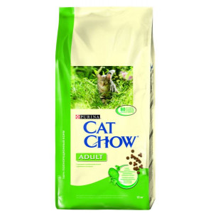 CAT CHOW "Adult" сухой 15 кг для Кошек Крольчатина Печень