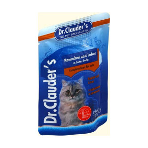 Dr.Clauder`s консервы 100 гр. для кошек Кролик и Печень кусочки в соусе Dr.Clauder`s консервы 100 гр. для кошек Кролик и Печень кусочки в соусе