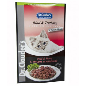 Dr.Clauder`s консервы 100 гр. для кошек Мясо с Индейкой кусочки в желе Dr.Clauder`s консервы 100 гр. для кошек Мясо с Индейкой кусочки в желе