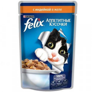 FELIX консервы Индейка аппетитные кусочки в желе 