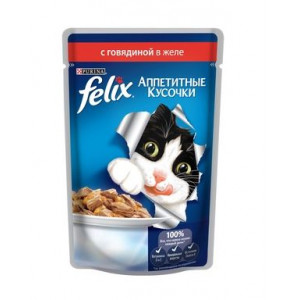 FELIX консервы Говядина аппетитные кусочки в желе