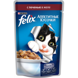FELIX консервы Печень аппетитные кусочки в желе 