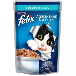 FELIX консервы Форель аппетитные кусочки в желе 