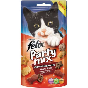 FELIX Party Mix лакомство Гриль Микс Говядина, Курица, Лосось 20 гр FELIX Party Mix лакомство Гриль Микс Говядина, Курица, Лосось 20 гр
