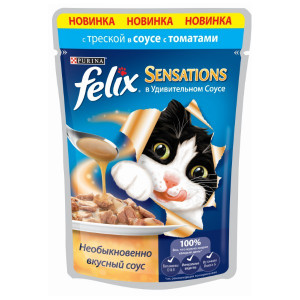 FELIX Sensations в Удивительном соусе консервы Треска, Томат