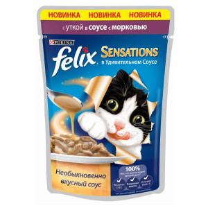 FELIX Sensations в Удивительном соусе консервы Утка, Морковь