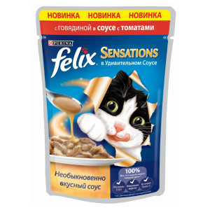 FELIX Sensations в Удивительном соусе консервы Говядина, Томат