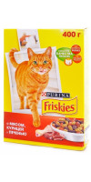 FRISKIES "Adult" сухой корм 400 гр Мясо, Курица, Печень