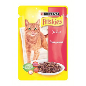 FRISKIES "Adult" консервы Говядина в желе