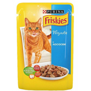 FRISKIES "Adult" консервы Лосось кусочки в подливке 