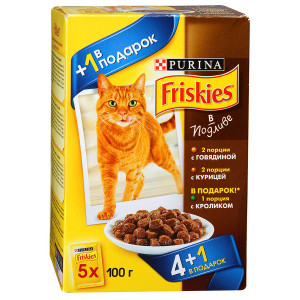 FRISKIES "Adult" консервы пауч 4+1 в подарок FRISKIES "Adult" консервы пауч 4+1 в подарок