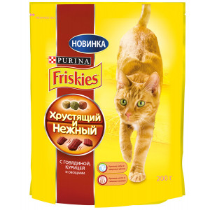 FRISKIES Хрустящий и Нежный сухой 200 гр Курица, Овощи