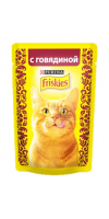 FRISKIES "Adult" консервы Говядина кусочки в подливе