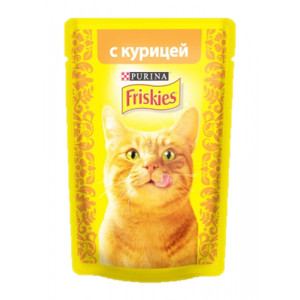 FRISKIES "Adult" консервы Курица кусочки в подливе