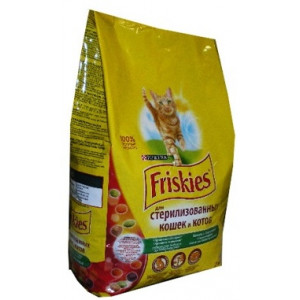FRISKIES "Sterilised" сухой 1,5 кг для стерилизованных кошек с Кроликом и овощами