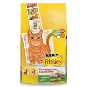 FRISKIES "Sterilised" сухой 300 гр для стерилизованных кошек Кролик Овощи FRISKIES "Sterilised" сухой 300 гр для стерилизованных кошек Кролик Овощи