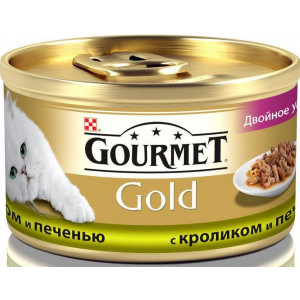 GOURMET GOLD консервы Кролик, Печень кусочки в подливке GOURMET GOLD консервы Кролик, Печень кусочки в подливке