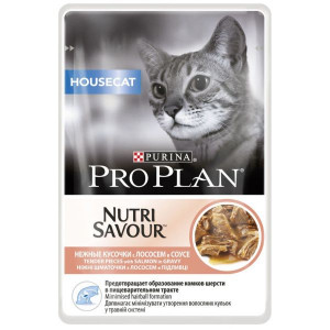 PRO PLAN Nutrisavour "Housecat" консервы 85 гр для домашних кошек Лосось в соусе
