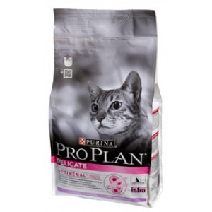 PRO PLAN "Delikate" с комплексом OPTIRENAL сухой 3 кг для кошек с чувствительным пищеварением Индейка