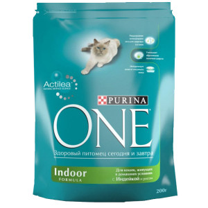 PURINA ONE "Indor" сухой 200 гр для Кошек Индор Индейка