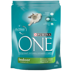 PURINA ONE "Indor" сухой 200 гр для Кошек Индор Индейка ПРОМО PURINA ONE "Indor" сухой 200 гр для Кошек Индор Индейка ПРОМО