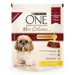 PURINA ONE "Моя Собака... Любитель Поесть" сухой 600 гр для Собак Индейка