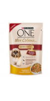 PURINA ONE "Моя Собака... Любитель Поесть" консервы Индейка, морковь, горох в подливе