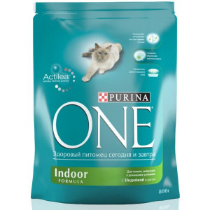 PURINA ONE "Indor" сухой 750 гр для Кошек Индор Индейка