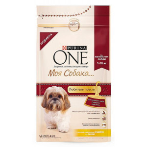 PURINA ONE " Моя Собака... Любитель Поесть" сухой 1,5 кг для Собак Индейка ПРОМО