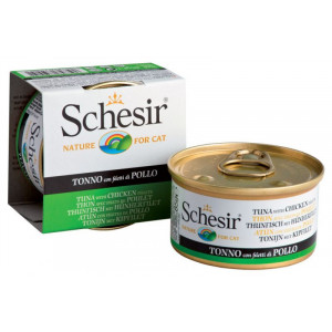 Schesir консервы 85 г для кошек Тунец с цыпленком