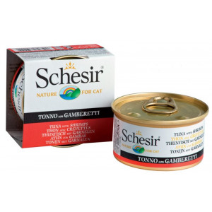Schesir консервы 85 г для кошек Тунец с креветками Schesir консервы 85 г для кошек Тунец с креветками