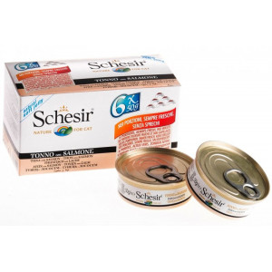 Schesir консервы 50 г для кошек Тунец с лососем 6 шт. Schesir консервы 50 г для кошек Тунец с лососем 6 шт.
