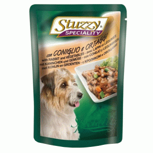 STUZZY SPECIALITY DOG консервы для собак с кроликом и овощами 100гр
