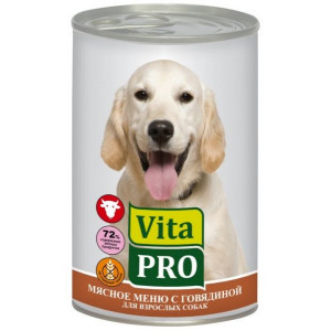 VITA PRO Консервы д/собак от 1г  Говядина 400г ж/б