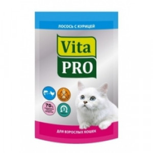 VITA PRO Корм влажный д/кошек от 1г Курица, Лосось 100г VITA PRO Корм влажный д/кошек от 1г Курица, Лосось 100г